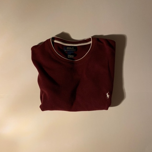 Men's Polo Ralph Lauren Maroon Sweater Large - Picture 2 of 4